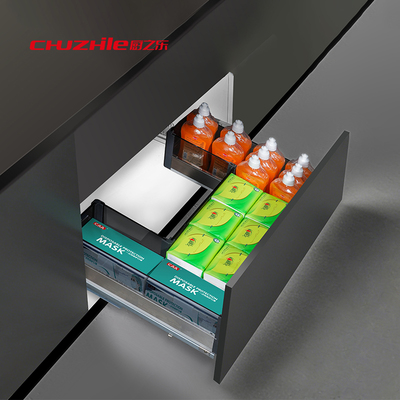 3边不锈钢玻璃BM炉台篮3 Sided Stainless Steel Glass BM Pull Out Basket