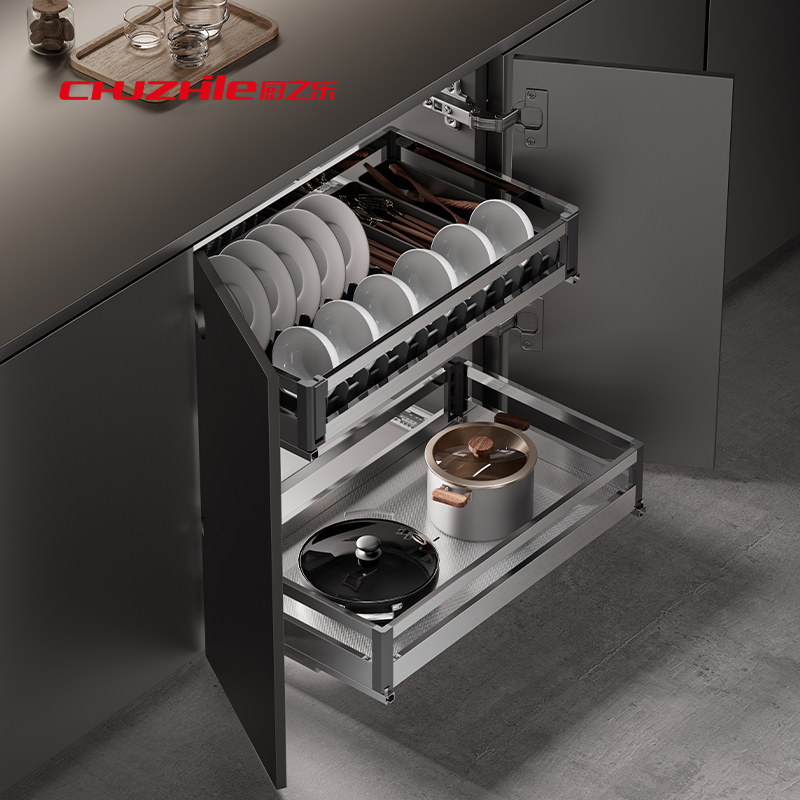 4边不锈钢炉台篮4 Sided Stainless Steel Pull Out Basket