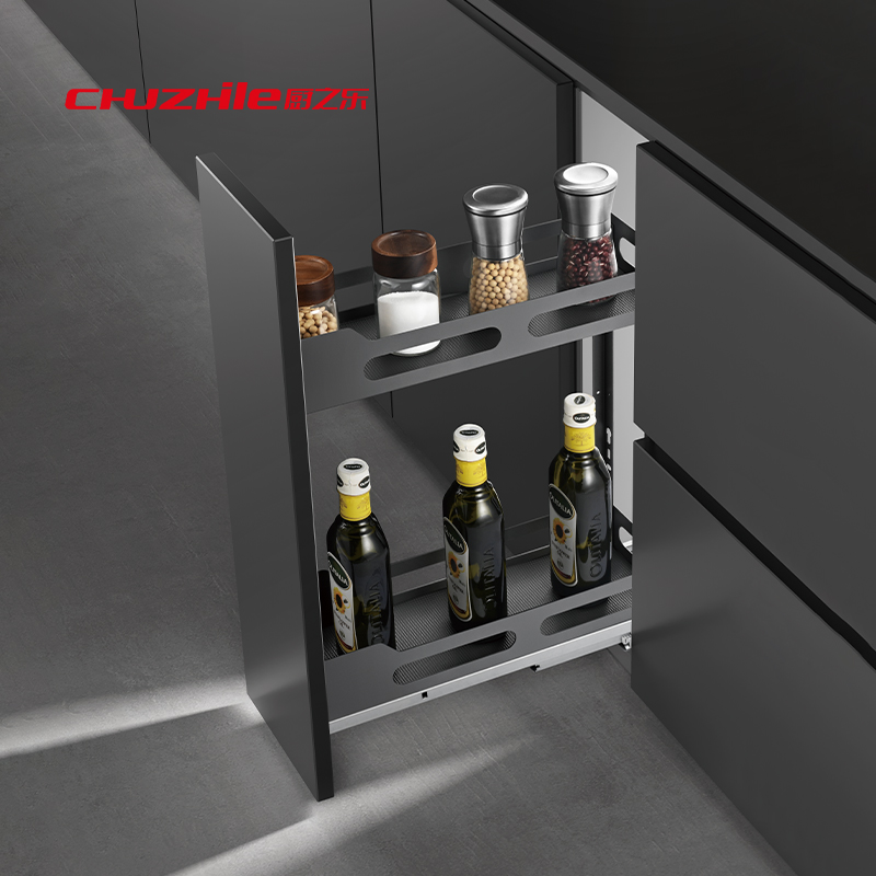 铁板调味侧拉篮-窄拉篮Seasoned Cast Iron Side-Mounted Basket-Narrow Basket