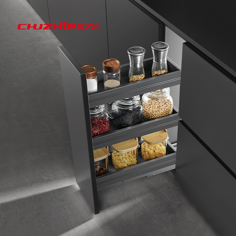 铝材调味侧拉篮-窄拉篮Aluminum Seasoning Side Basket-Narrow Basket